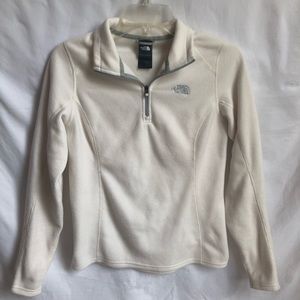 The North Face Off-White Fleece Pullover Jacket
